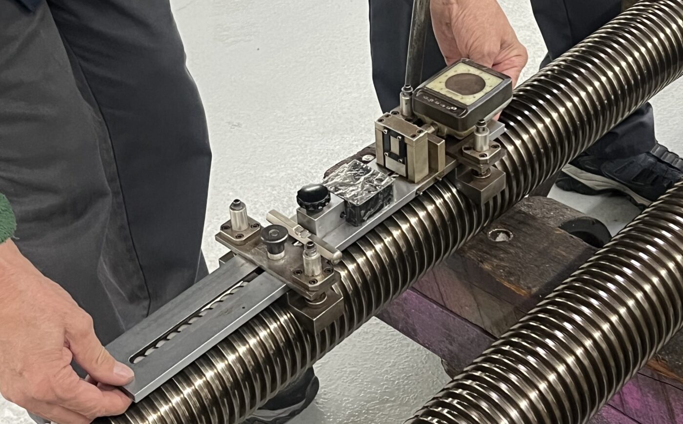 Measuring rolled thread quality at Keystone Threaded Products.